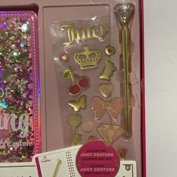 Juicy Couture Journal Set Princess Of Everything Fashion Pen Stickers 19PCS - Picture 2 of 10